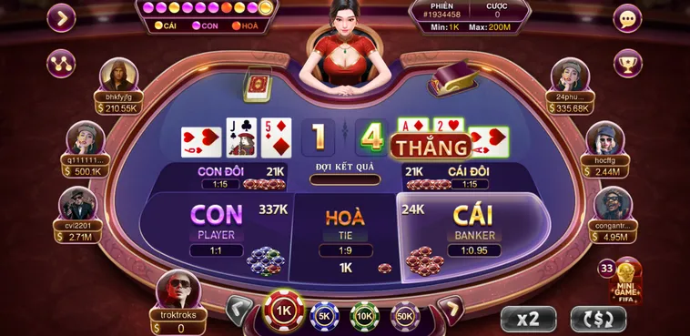 Baccarat Kim Tài Tại SunWin Sảnh Bài Thượng Lưu Trúng Thưởng Khủng Cho Lô Thủ