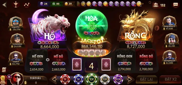 Tham Gia Rồng Hổ Tại SunWin Nhận Tỷ Lệ Thưởng 1 Ăn 8 Cực Khủng Trong Hôm Nay