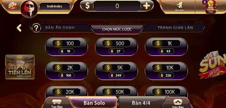 Chinh Phục Game Bài Tiến Lên Miền Nam Tại SunWin Nhận Quà Khủng Liền Tay